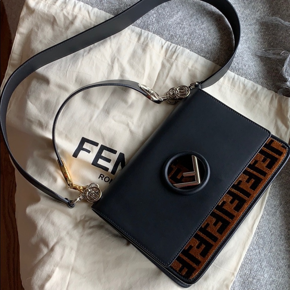 Fendi Kan I orange velvet